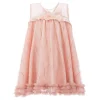 Pink Overlay Trapeze Dress