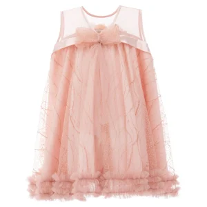Pink Overlay Trapeze Dress