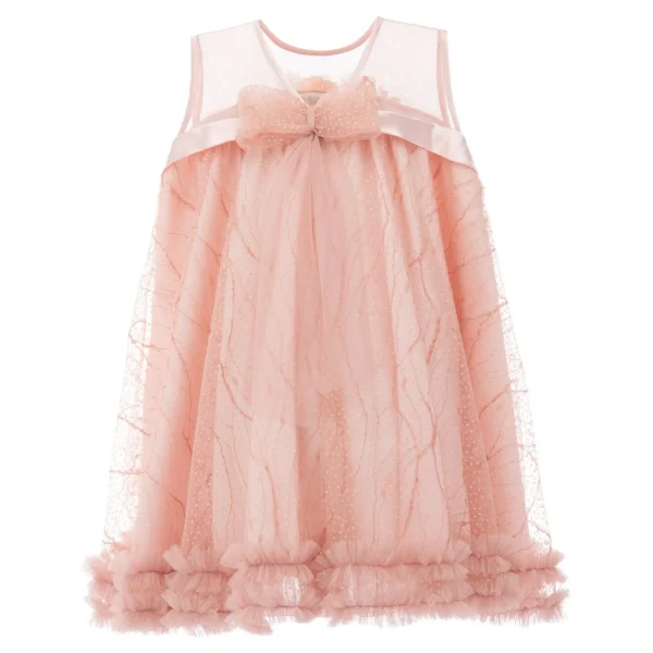 Pink Overlay Trapeze Dress