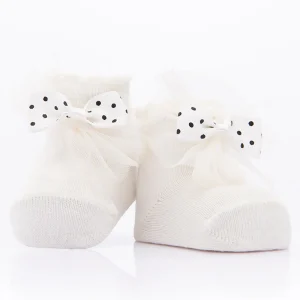 Pink 3pc Polka Dot Bow Socks Set