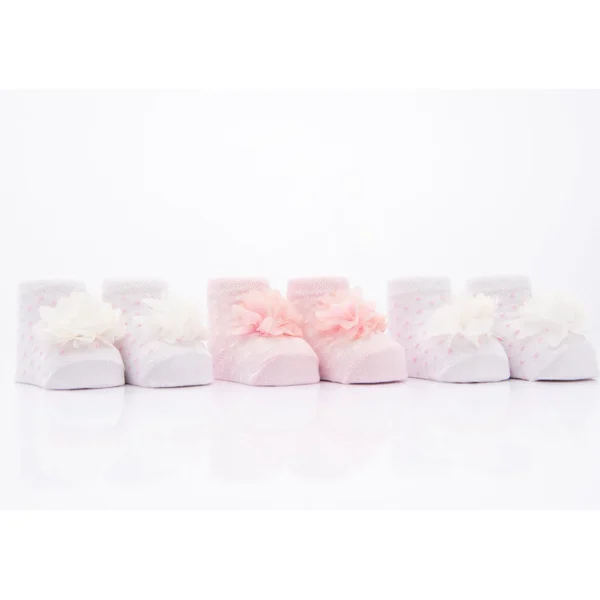 Pink 3pc Tulle Pom Socks Set