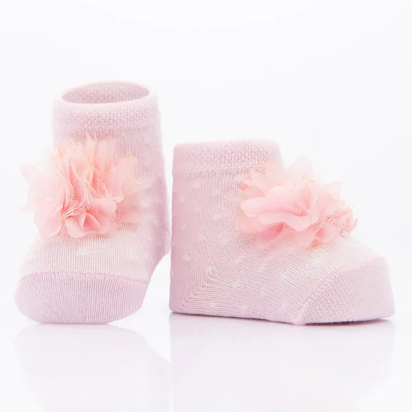 Pink 3pc Tulle Pom Socks Set