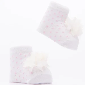 Pink 3pc Tulle Pom Socks Set