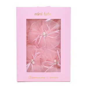 Pink Pearl Flower Ribbon Gift Set