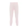 Pink Plain Solid Tights