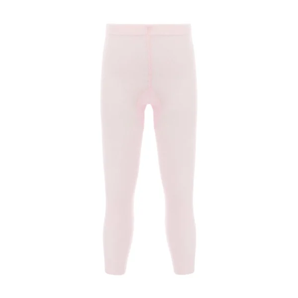 Pink Plain Solid Tights