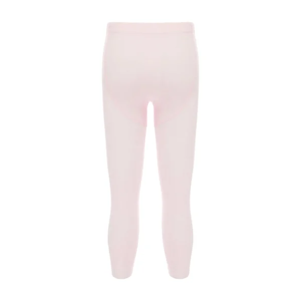Pink Plain Solid Tights