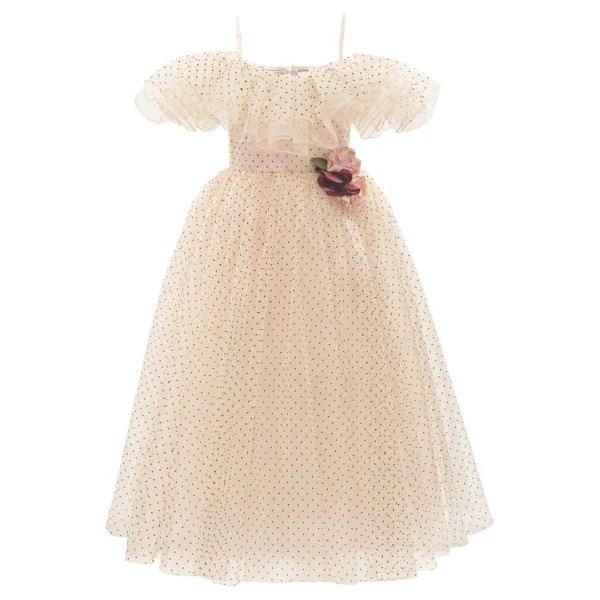 Pink Polka Dot Floral Dress