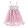 Pink Rainbow Ruffle Trapeze Dress