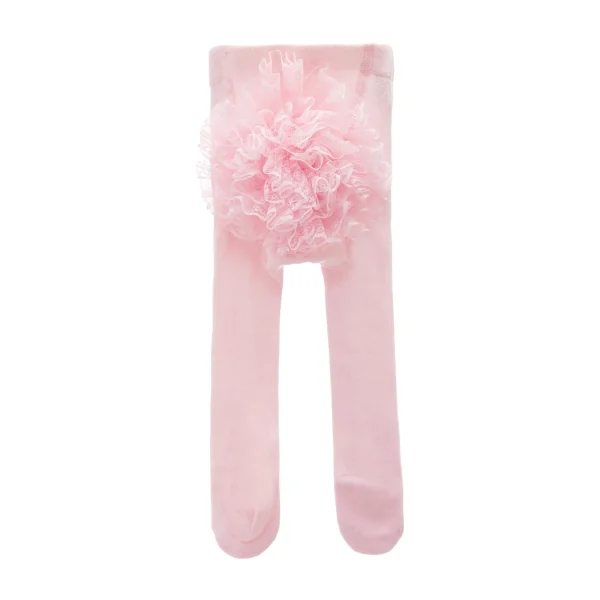 Pink Ruffle Pom Tail Tights