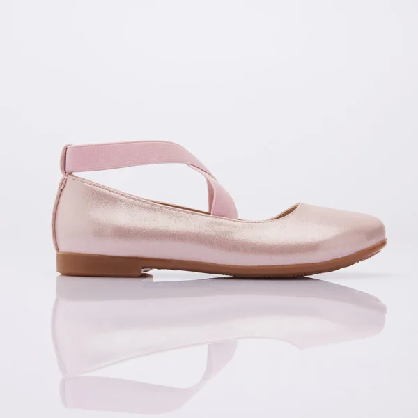 Pink Satin Ballerina Flats