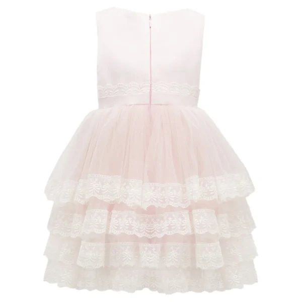 Pink Sleeveless Tier Tulle Dress