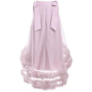 Pink Violeta Sleeveless Ruffle Overlay Dress