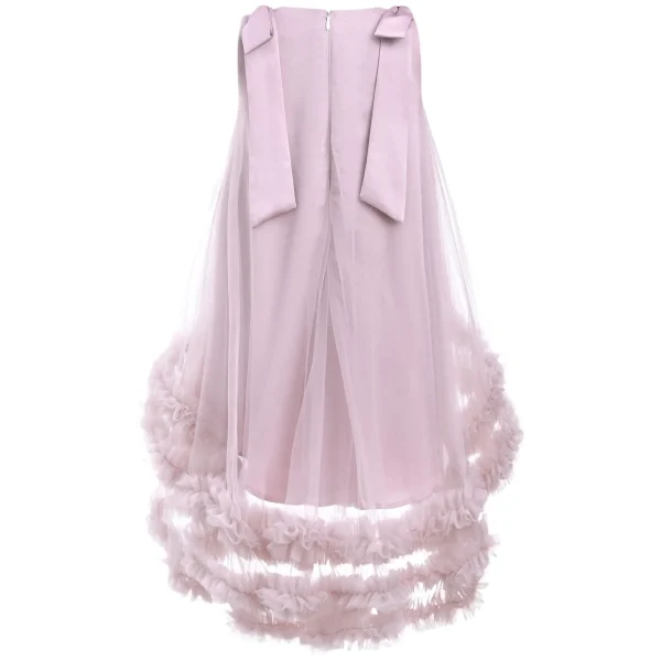 Pink Violeta Sleeveless Ruffle Overlay Dress