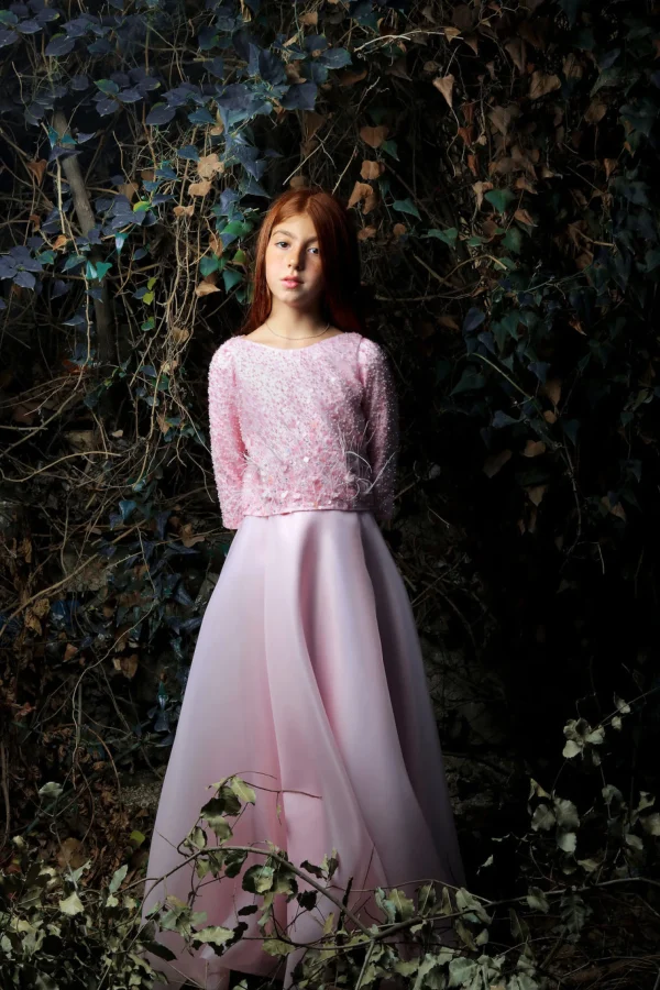Pink Yasmina 2pc Organza Outfit