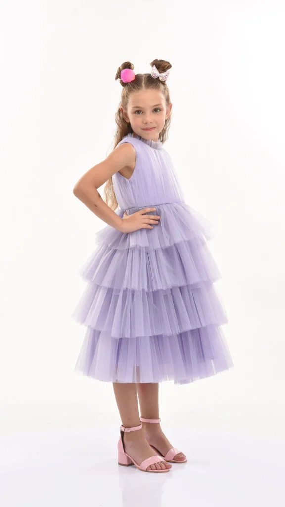 Purple Farvue Tiered Tulle Dress