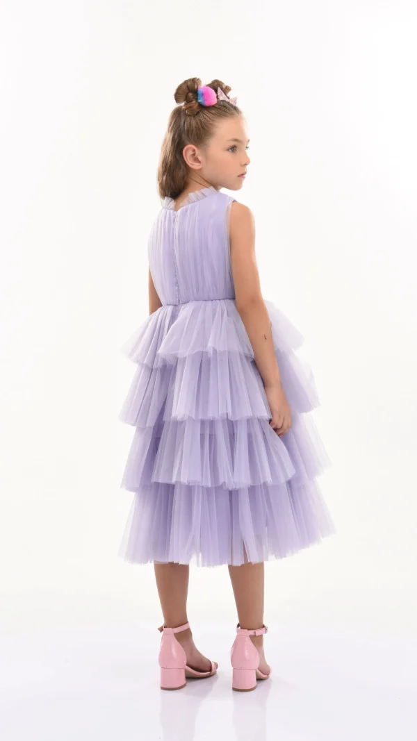 Purple Farvue Tiered Tulle Dress