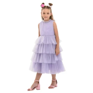 Purple Farvue Tiered Tulle Dress