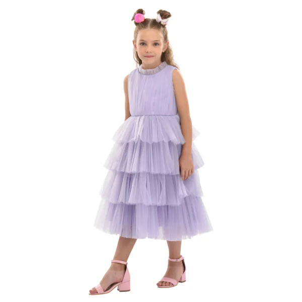 Purple Farvue Tiered Tulle Dress