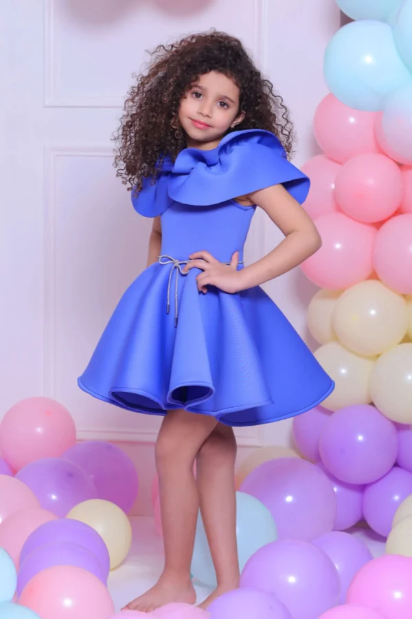 Purple Olivia Ruffle Dress