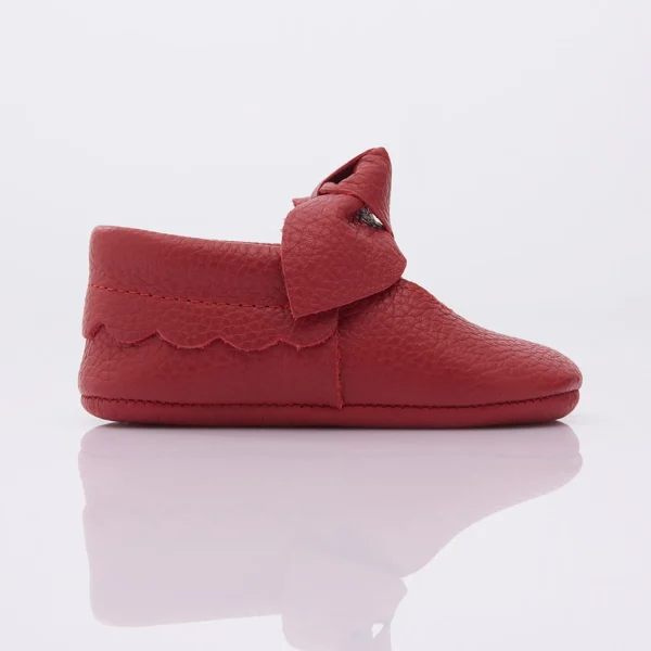 Red Bow Mary Jane Booties