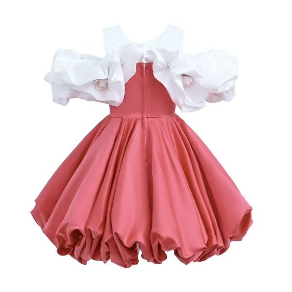 Red Silhouette White Sleeve Isadora Dress
