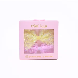 Sequin Bow Hairclip Set