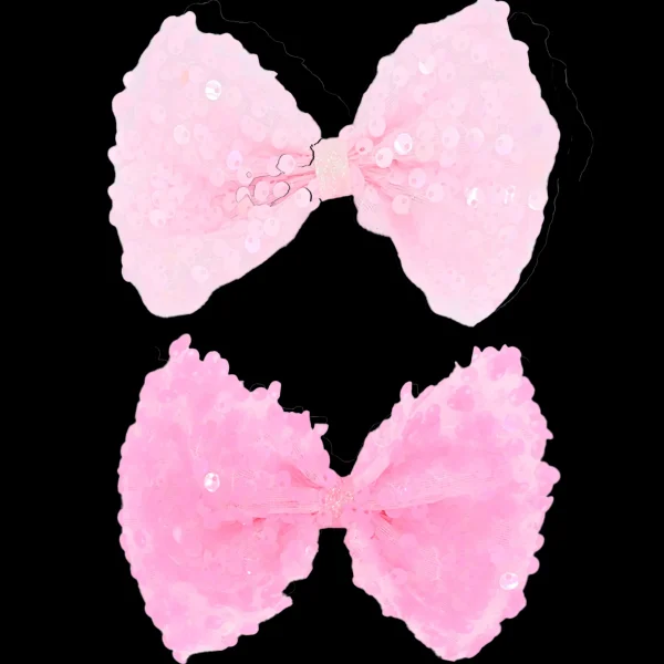 Sequin Bow Hairclip Set