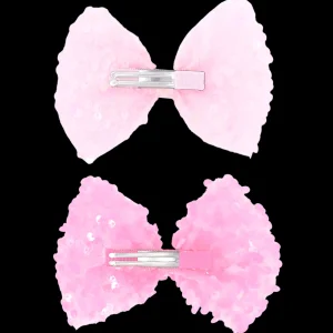 Sequin Bow Hairclip Set