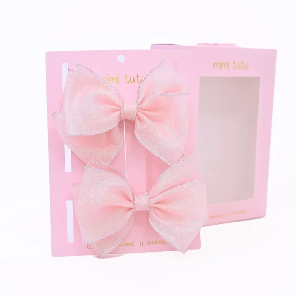 Shimmering Bow Hairclip Set