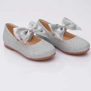 Silver Baby Bow Flats
