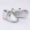Silver Bow Booties