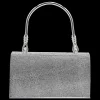 Silver Rhinestone Black Base Foldover Handbag