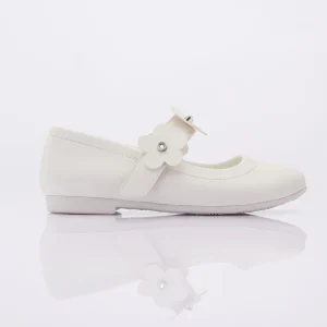 Snow White Flower Strap Flats