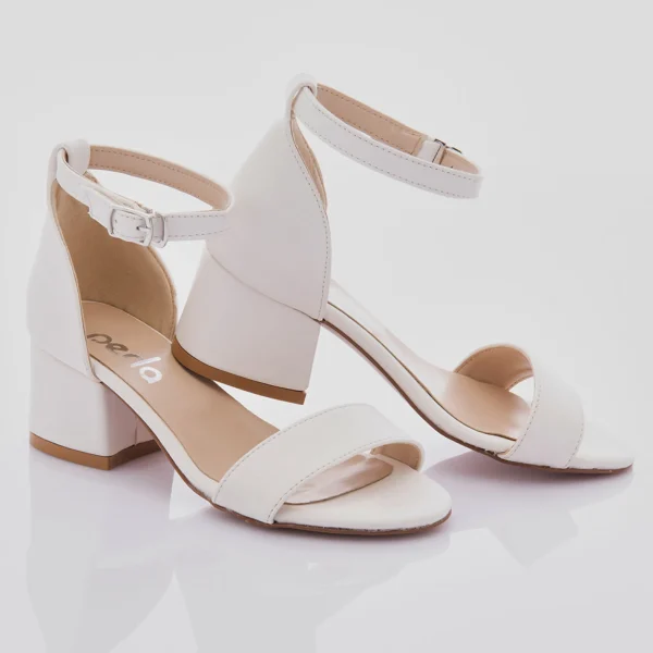 Snow White Sandal-Strap Heels