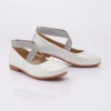 Toddler White Satin Ballerina Flats
