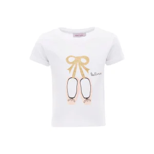 White Ballerina Shoe Graphic T-Shirt