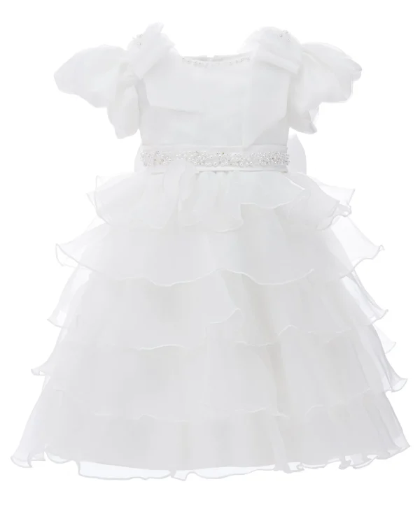 White Bonaventura Ruffle Dress