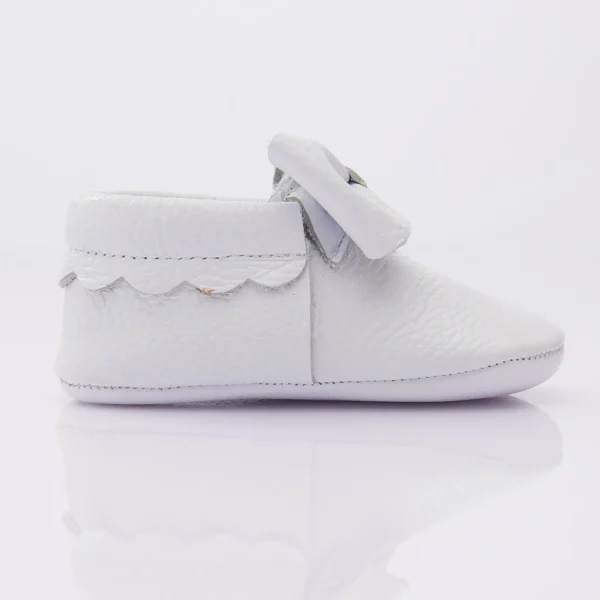 White Bow Booties