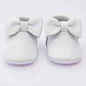 White Bow Booties