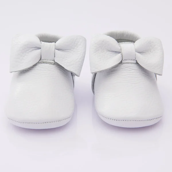 White Bow Booties
