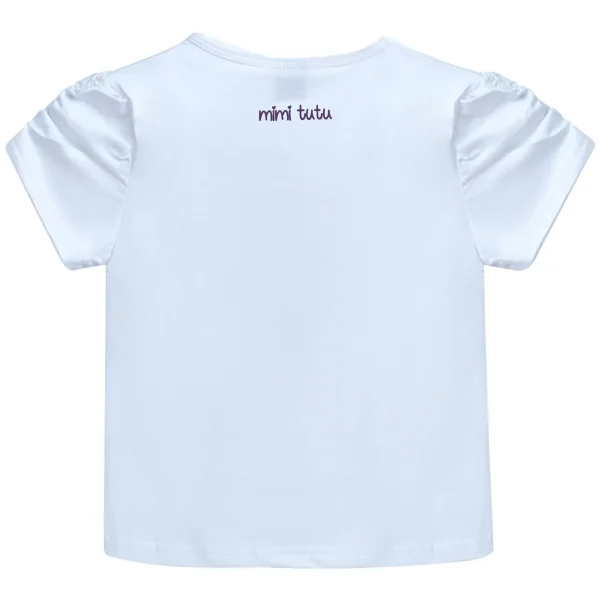 White Butterfly Applique T-Shirt