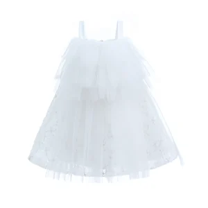 White Floral Bow Cadiz Dress