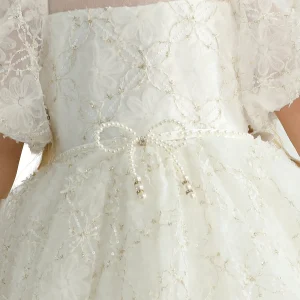 White Laced Tulle Flower Wynfair Dress