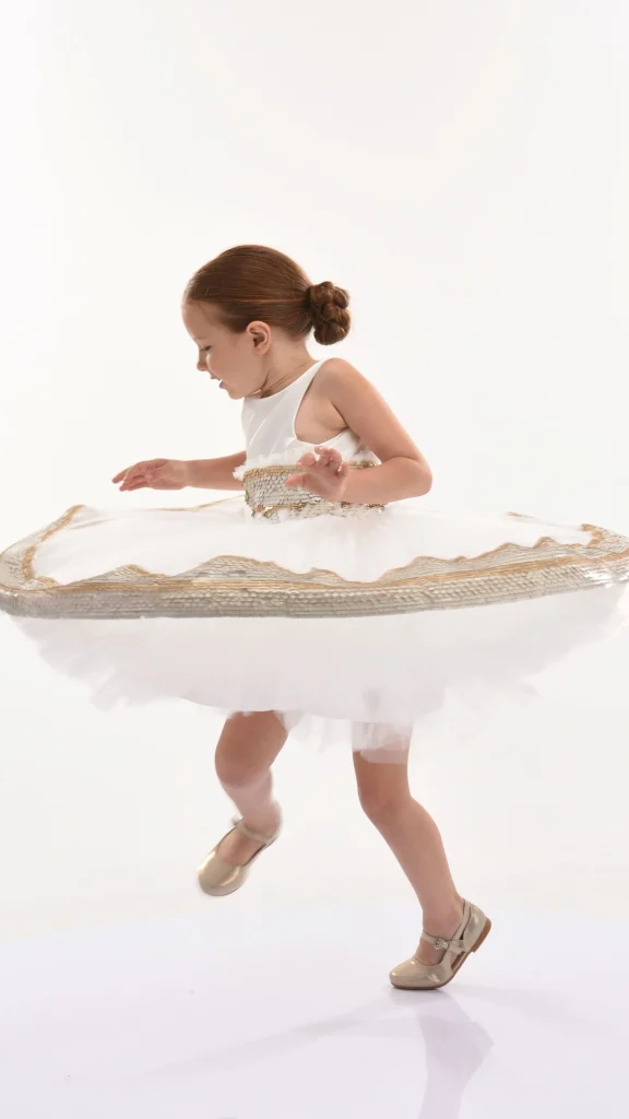 White Lorelei Sequin Hem Dress