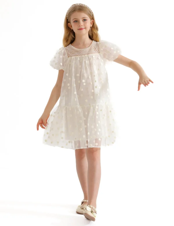 White Perivale Floral Overlay Dress