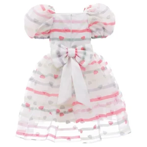 White Puffer Sleeve Party Dress