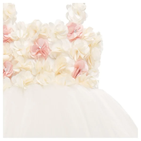 White Rose Campanula Dress