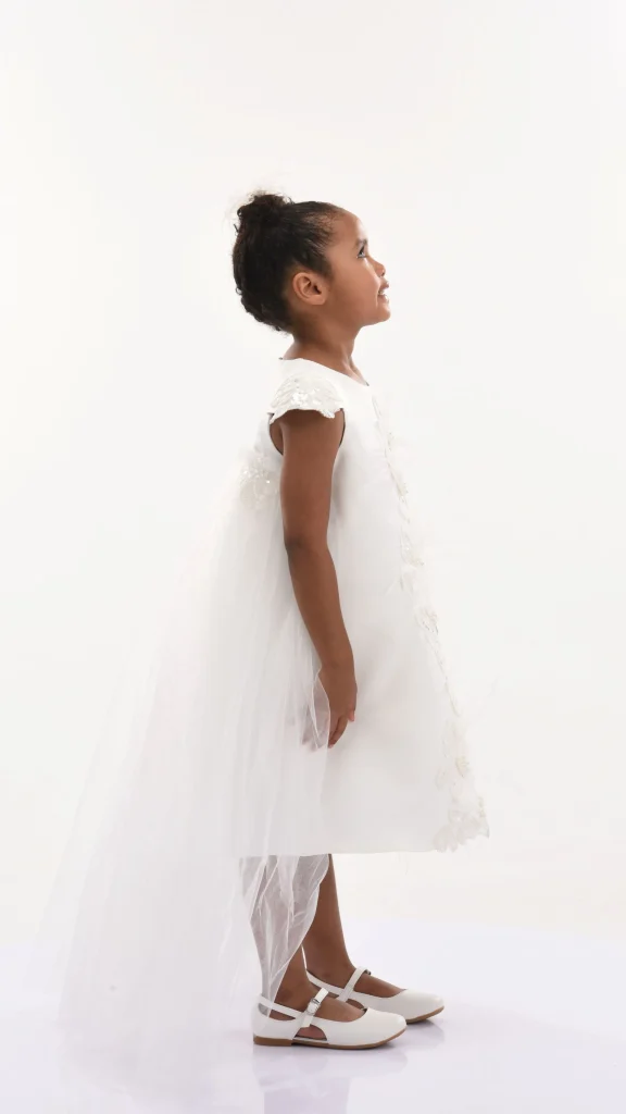 White Solana Floral Overlay Dress