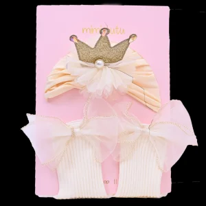 Yellow Bow Flower Crown Gift Set